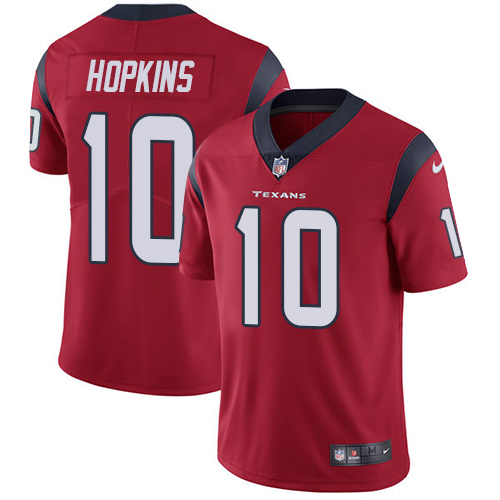 Men Houston Texans #10 Hopkins RED Nike Vapor Untouchable Limited NFL Jersey